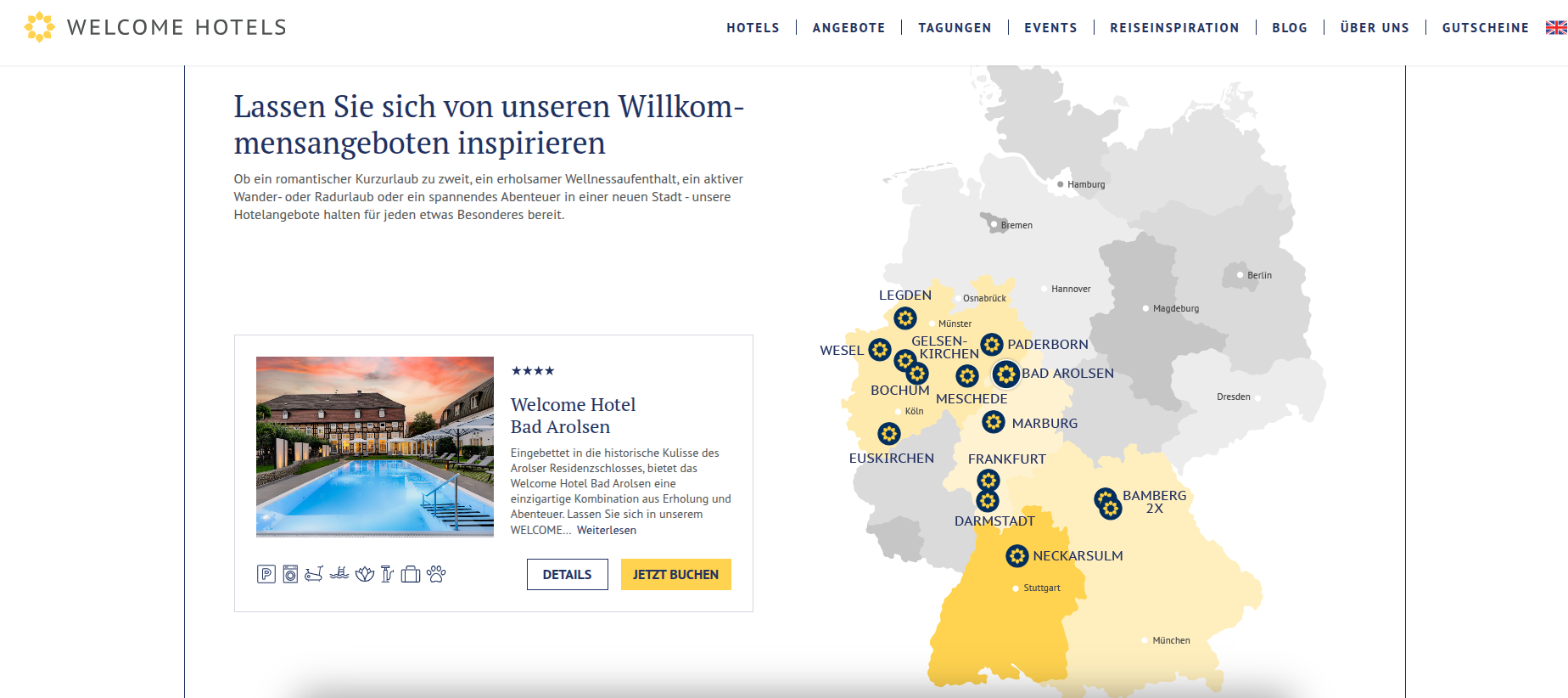 Welcome Hotels Standorte