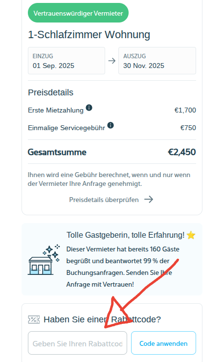 uniplaces rabattcode einlösen.