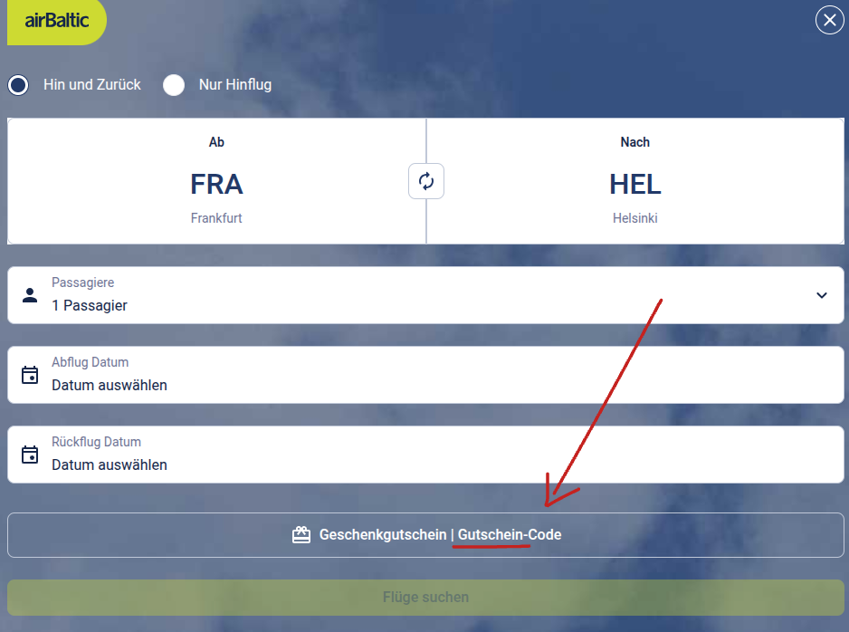Gutscheincode verwenden