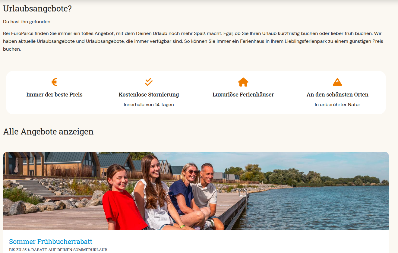 EuroParcs Angebote