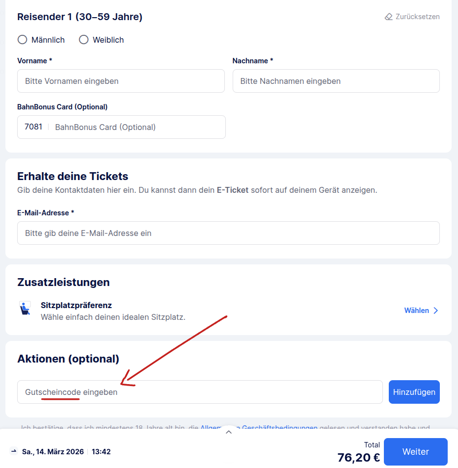 Gutscheine einlösen