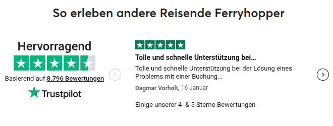 Ferryhopper Bewertungen in Trustpilot