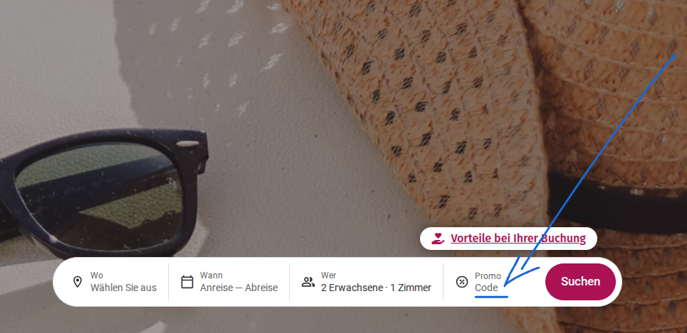 Promo code eingeben