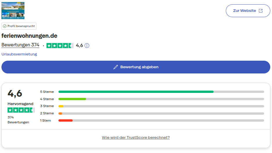 Trustpilot Bewertungen