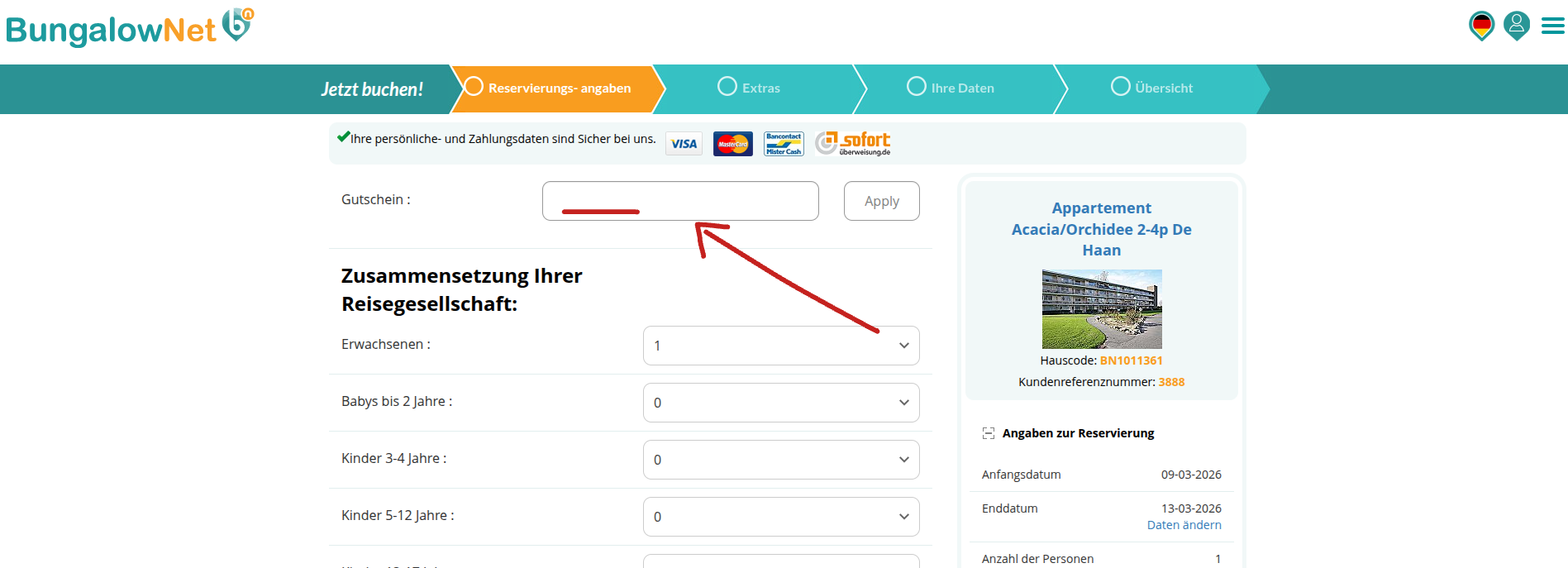 Gutscheincode einlösen