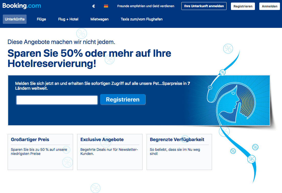 Booking.com Gutschein & Deals bis zu 50% Rabatt
