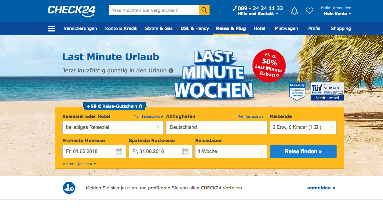 Check24 Reisegutschein Und Rabattaktionen Von Juli Hier