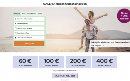 300 Euro Urlaub.de Gutschein